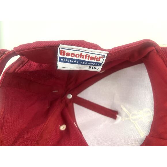 Retro The Tay Bank Beechfield Adjustable Red Violin Golf Cap NWT - Picture 6 of 8